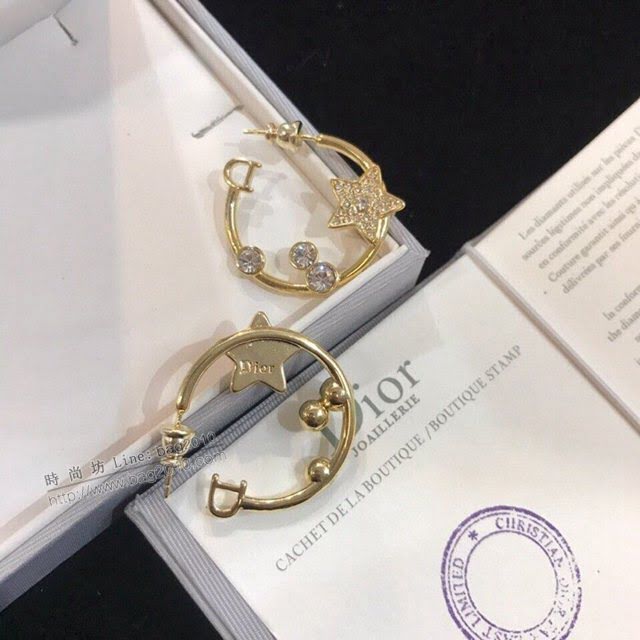 Dior飾品 迪奧經典熱銷款星星大圓圈耳釘  zgd1438
